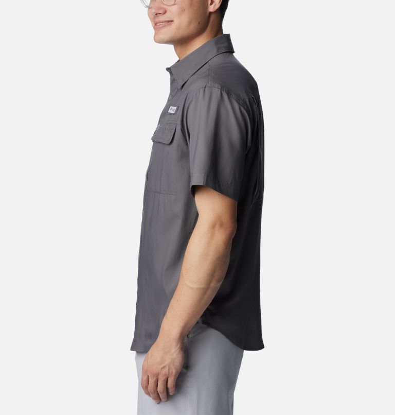 Chemise tissée à manches courtes PFG Skiff Guide Homme, Color: City Grey, image 3