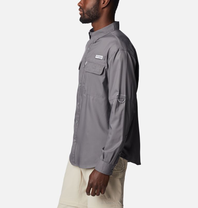 Chemise tissée à manches longues PFG Skiff Guide Homme, Color: City Grey, image 3