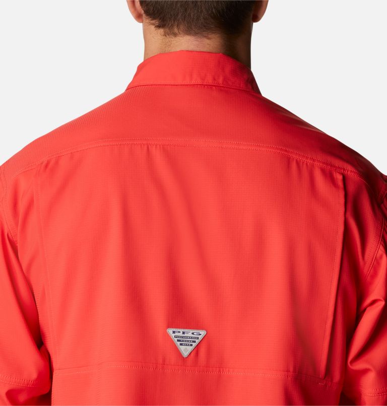 Chemise tissée à manches longues PFG Skiff Guide Homme, Color: Red Hibiscus, image 5