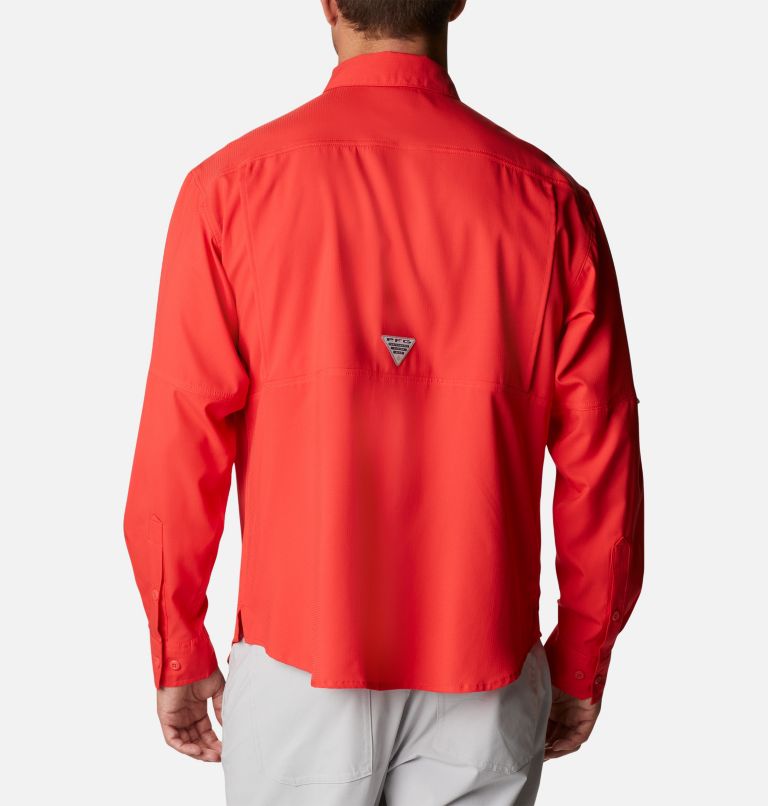 Chemise tissée à manches longues PFG Skiff Guide Homme, Color: Red Hibiscus, image 2