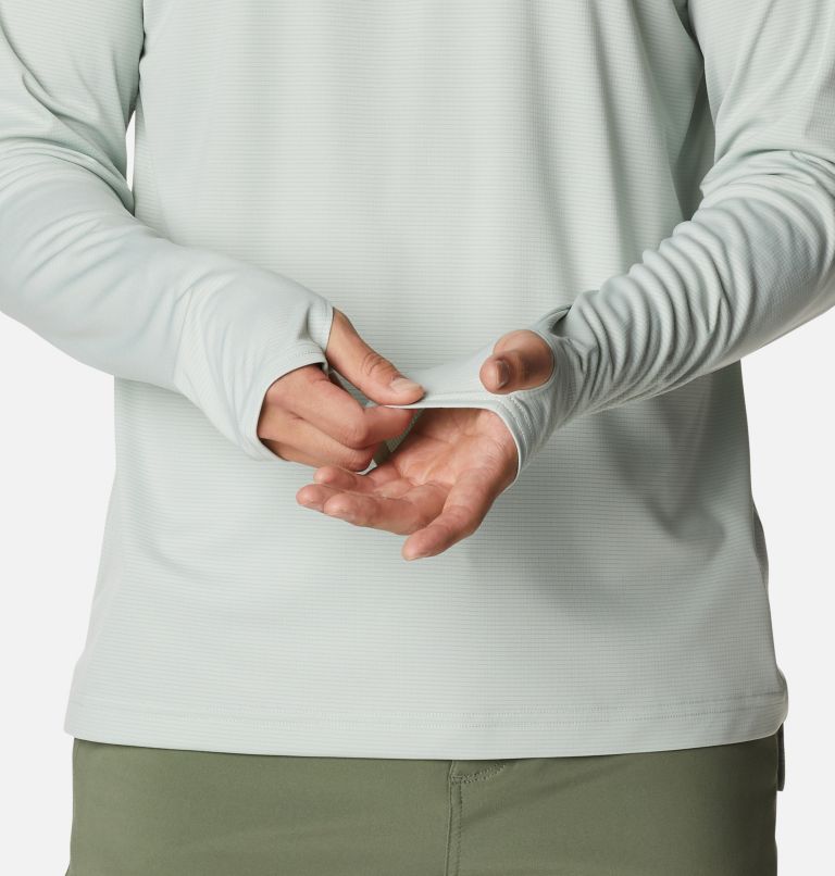 Thumbnail: Men's PFG Skiff Guide Knit Long Sleeve Shirt, Color: Cool Green, image 6