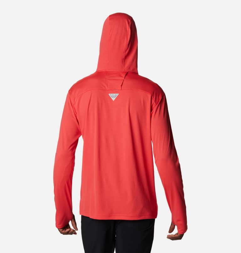 Thumbnail: Men's PFG Skiff Guide Knit Hoodie, Color: Red Hibiscus, image 2