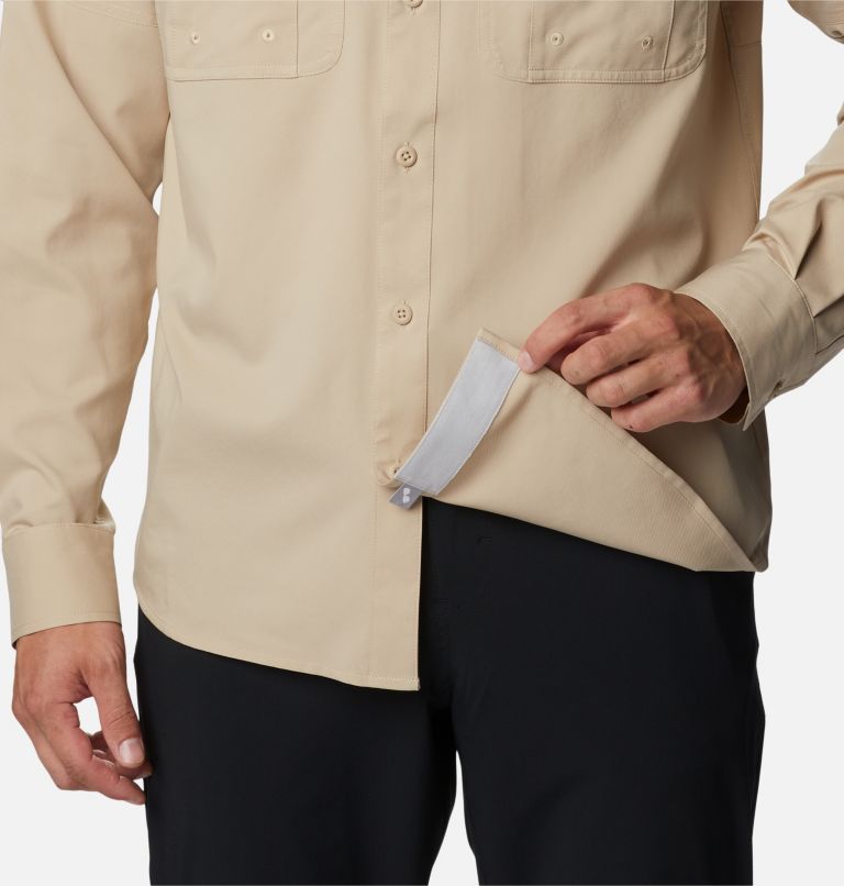 Chemise tissée à manches longues Drift Guide Homme, Color: Ancient Fossil, image 6