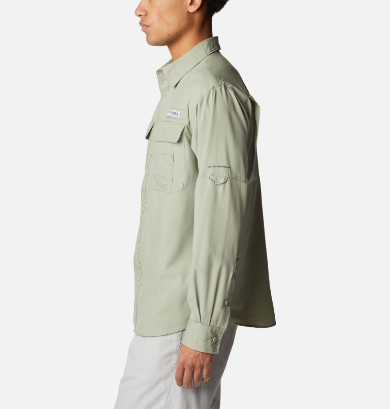 Men's PFG Drift Guide Woven Long Sleeve Shirt, Color: Safari, image 3