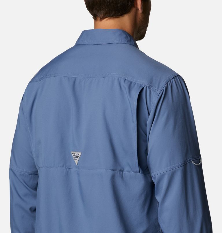 Men's PFG Drift Guide Woven Long Sleeve Shirt, Color: Bluestone, image 5
