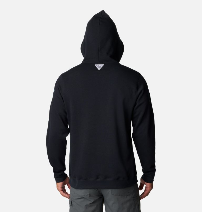 Men's PFG Triangle II Hoodie, Color: Black, Gulf Stream, image 2