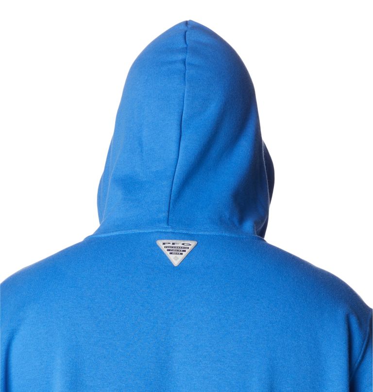 Men's PFG Triangle II Hoodie - Big, Color: Vivid Blue, White, image 5