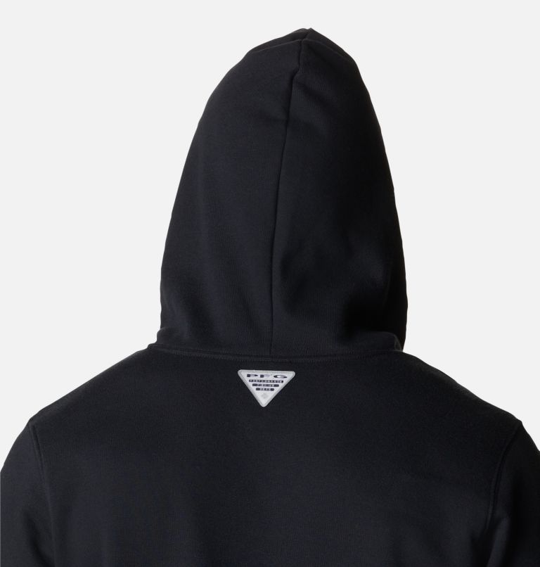 Men's PFG Fish Flag II Hoodie, Color: Black, City Grey Canada, image 5