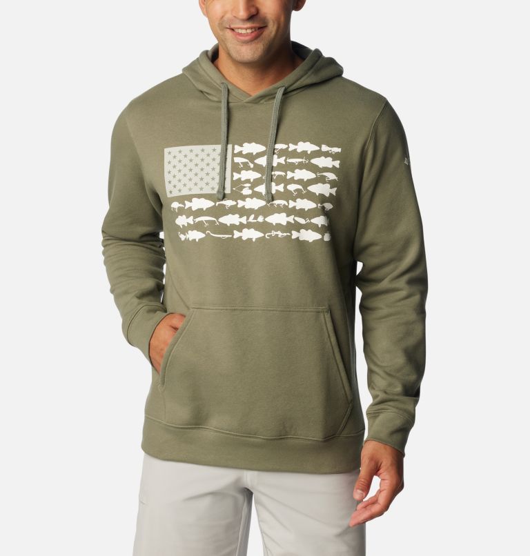 Columbia men's pfg fish flag hoodie sale