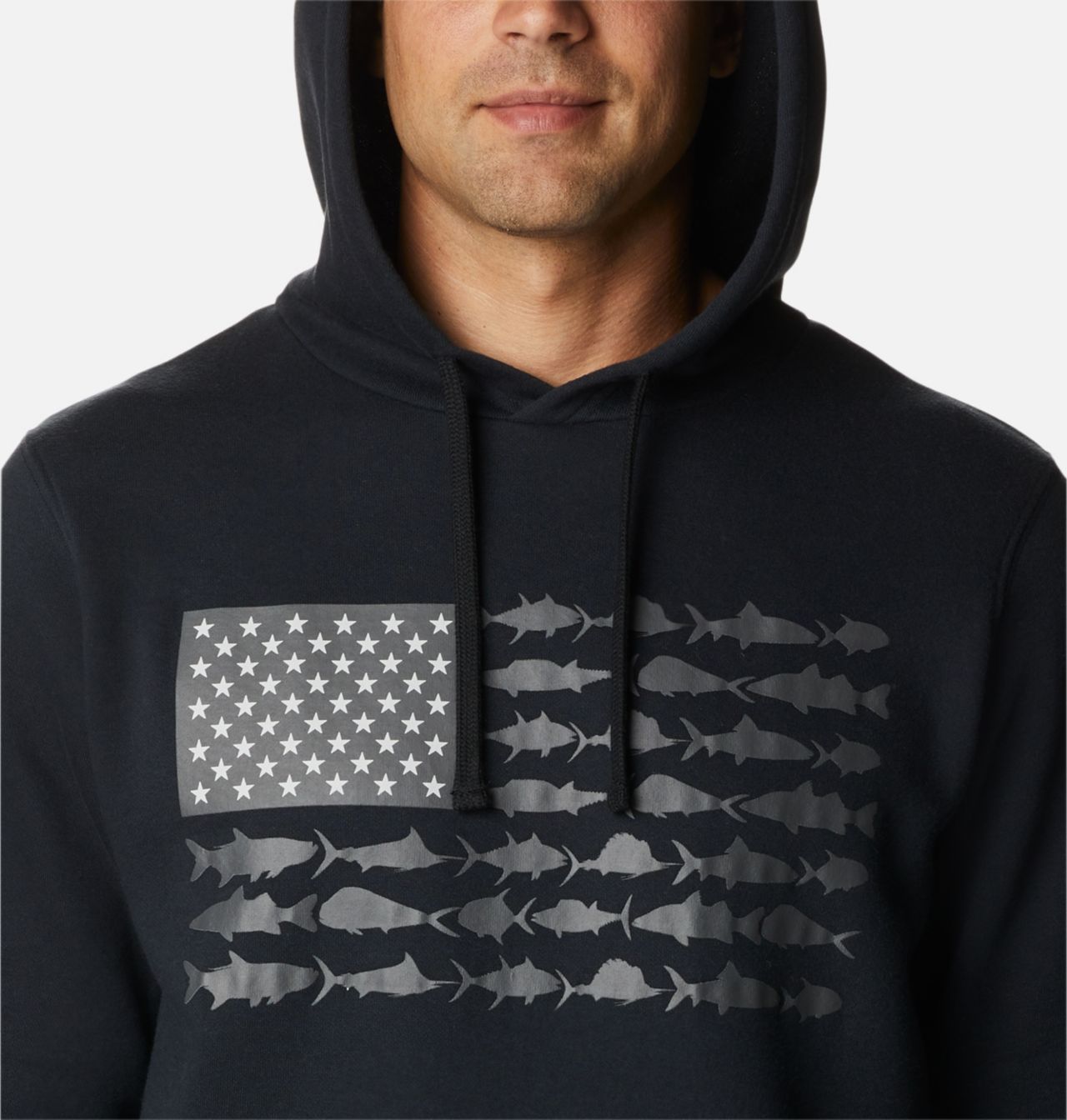 Men's PFG™ Fish Flag II Hoodie - Tall | 010 | XLT 4