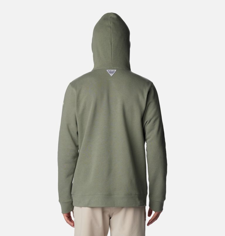 Chandail à capuchon PFG Fish Flag II Homme - Grandes tailles, Color: Cypress, Key West Alaska Fish, image 2