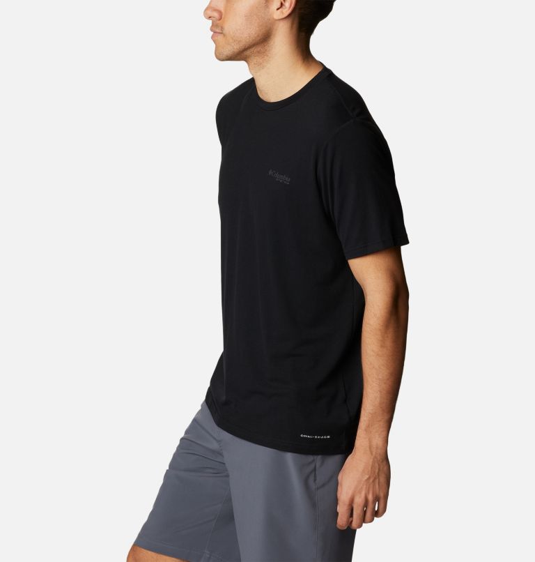 Men's PFG Fish Flag Tech Short Sleeve Shirt, Color: Black, Graphite Canada