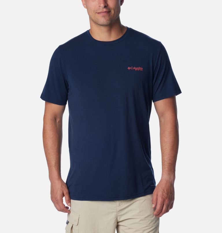 Columbia Men's PFG Fish Flag Tech Tee Short Sleeve, Carbon/Vivid Blue  Gradient, X-Small : : Clothing, Shoes & Accessories