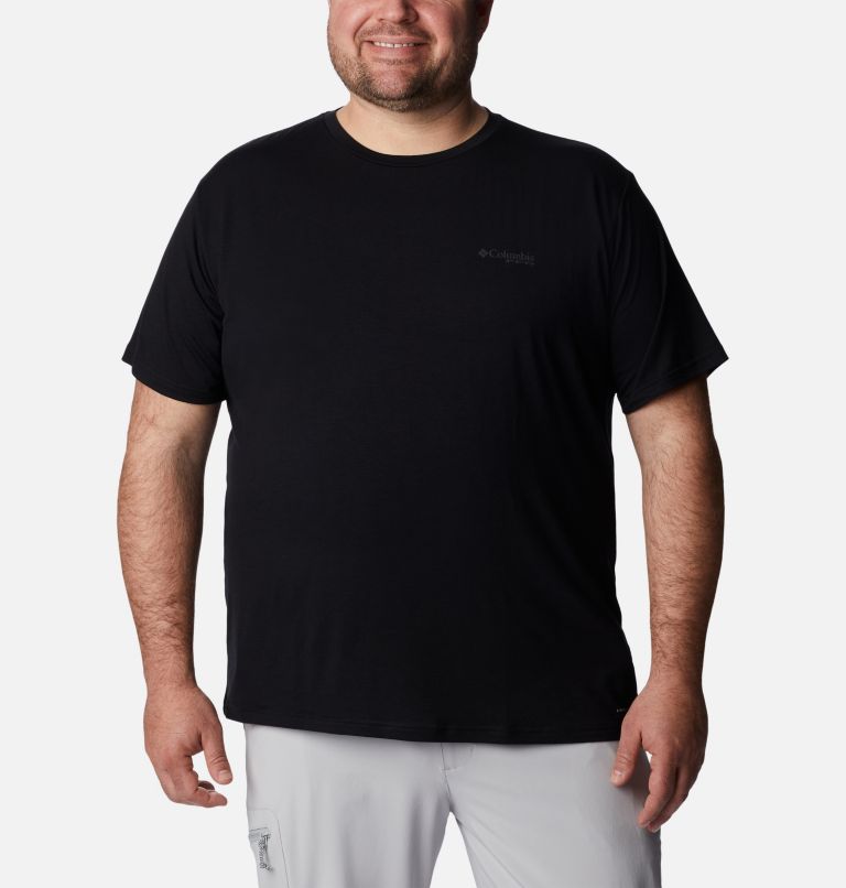T-shirt à manches courtes PFG Fish Flag Tech Homme - Tailles fortes, Color: Black, Graphite Canada