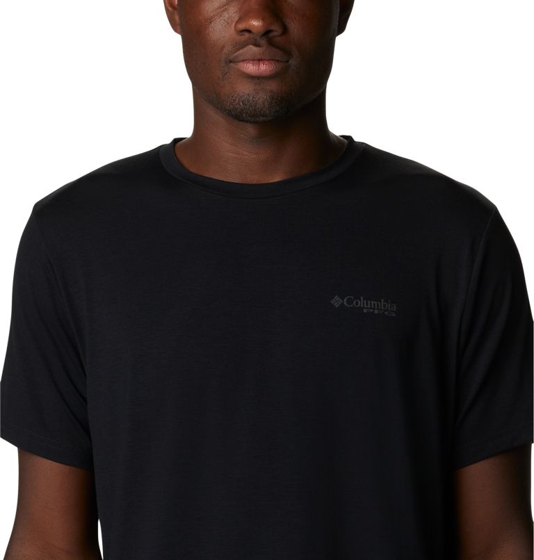 Men's PFG Triangle Fill Tech T-Shirt, Color: Black, Black PFG Camo, image 4