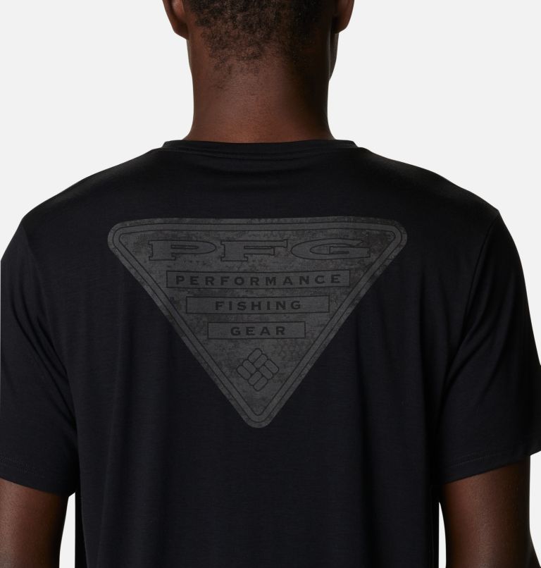Thumbnail: Men's PFG Triangle Fill Tech T-Shirt, Color: Black, Black PFG Camo, image 5
