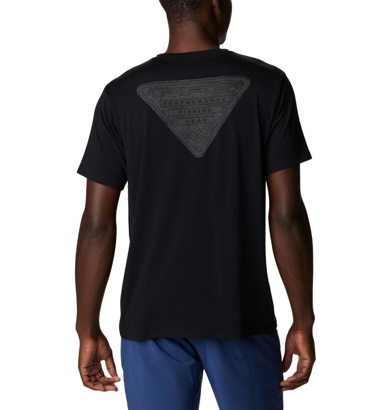 Thumbnail: Men's PFG Triangle Fill Tech T-Shirt, Color: Black, Black PFG Camo, image 2