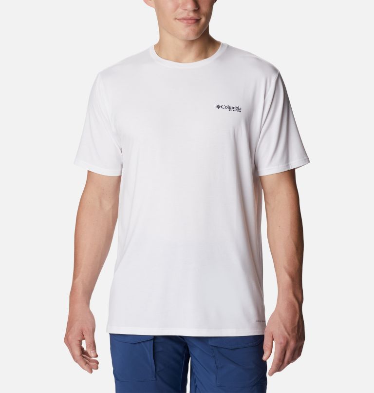 Columbia Men's PFG Triangle Fill Tech T-Shirt - L - White