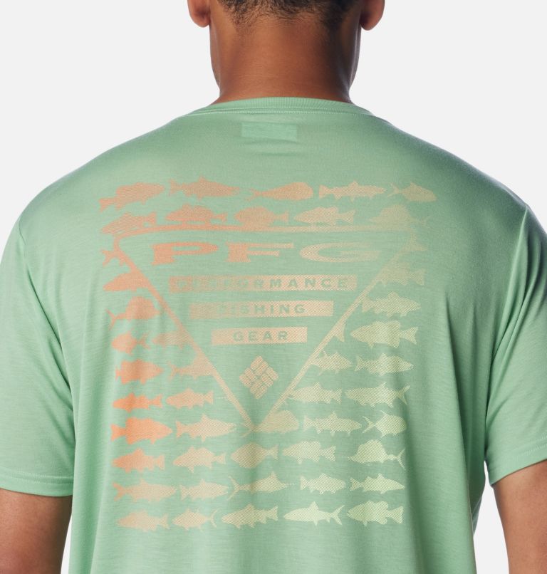 PFG Triangle Fill Tech Tee SS | 384 | S, Color: New Mint, Elements Graphic, image 5