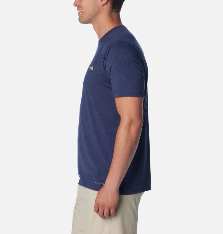 Thumbnail: Men's PFG Triangle Fill Tech T-Shirt, Color: Nocturnal, Elements Graphic, image 3