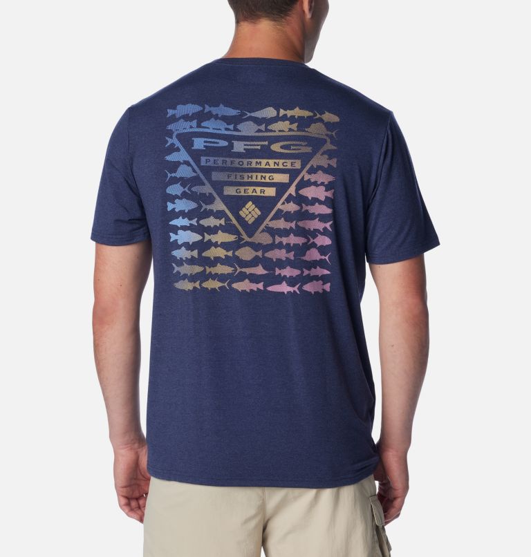 Thumbnail: Men's PFG Triangle Fill Tech T-Shirt, Color: Nocturnal, Elements Graphic, image 1
