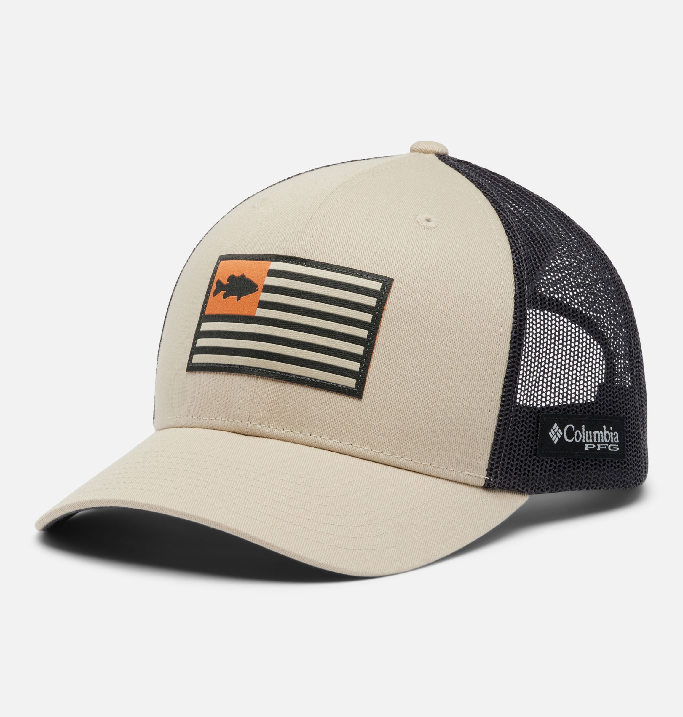 Lids Columbia PFG Mesh Snapback Hat - Heather Gray/White