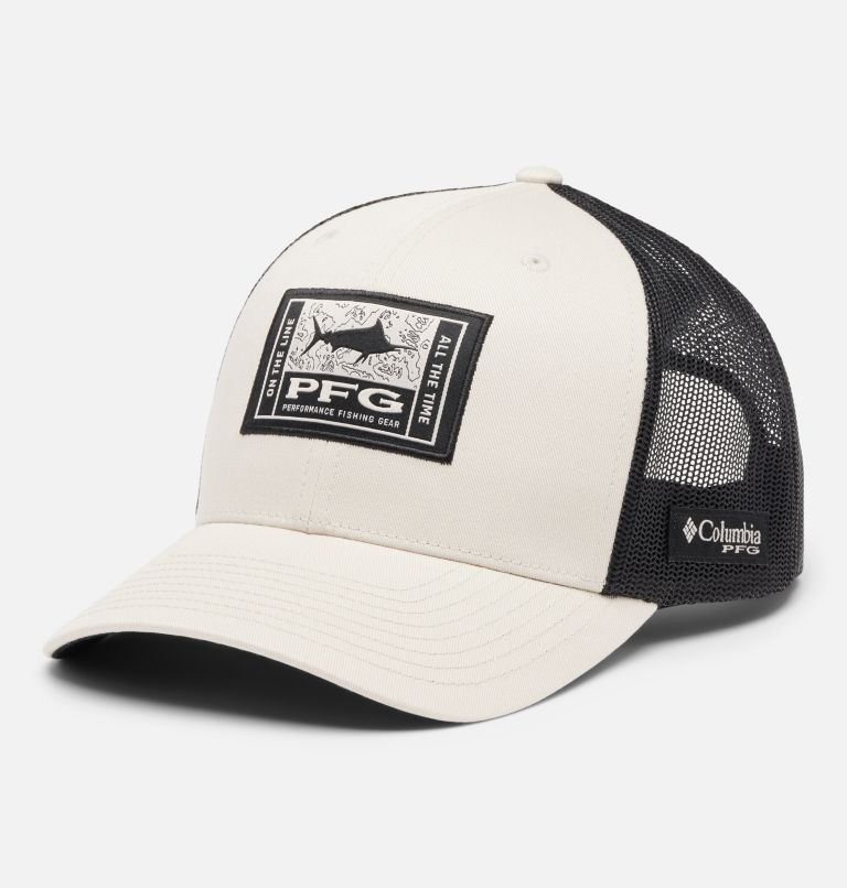 Unisex PFG Patch Mesh Snap Back, Color: Dark Stone, Black, On the Line Marlin, image 1
