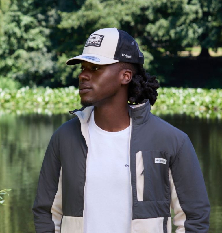 Unisex PFG Patch Mesh Snap Back, Color: Dark Stone, Black, On the Line Marlin, image 5