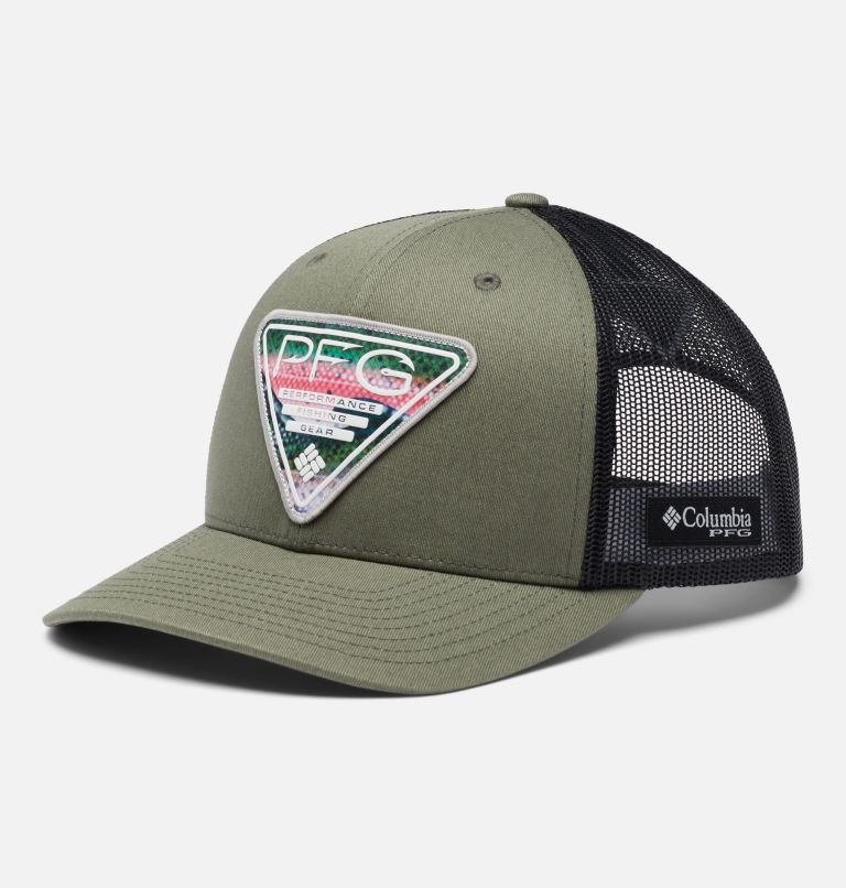 PFG Patch Mesh Snap Back - High | 316 | O/S, Color: Cypress, Trout Triangle, image 1
