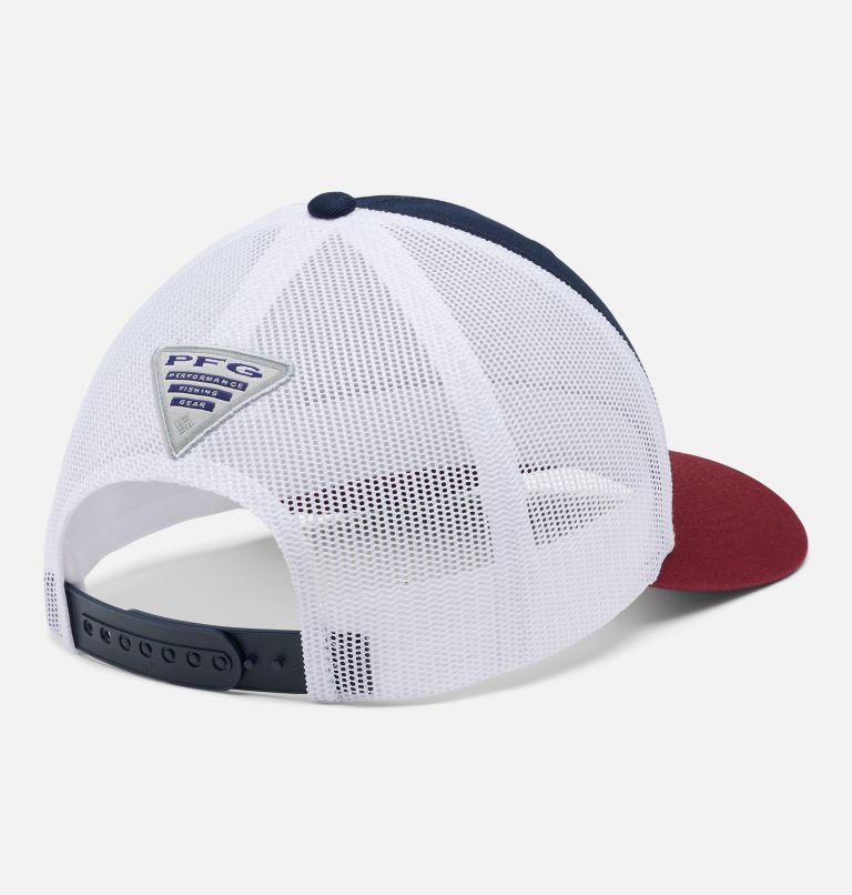 Thumbnail: PFG Patch Mesh Snap Back - High | 464 | O/S, Color: Collegiate Navy, Red Jasper, Bass Patch, image 2
