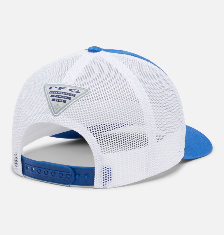 PFG Patch Mesh Snap Back | 488 | O/S, Color: Vivid Blue, White, Hull Mark Patch, image 2