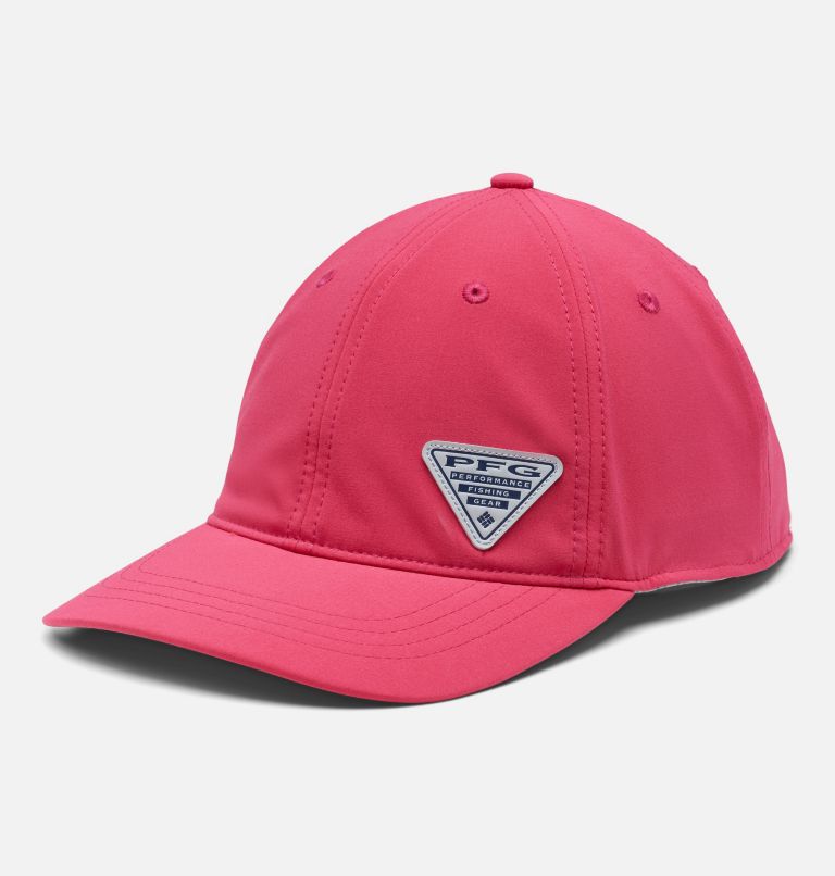 Thumbnail: PFG Women's Ponytail Ball Cap, Color: Cactus Pink, image 1
