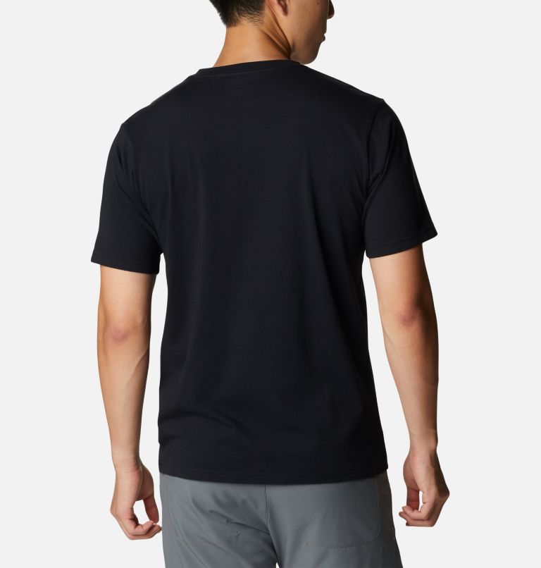 Men’s Lodge Graphic Casual Organic T-Shirt, Color: Black, CSC Basic Logo