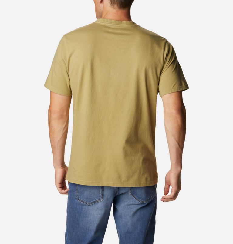 Men’s Lodge Graphic Casual Organic T-Shirt, Color: Savory, CSC Basic Logo
