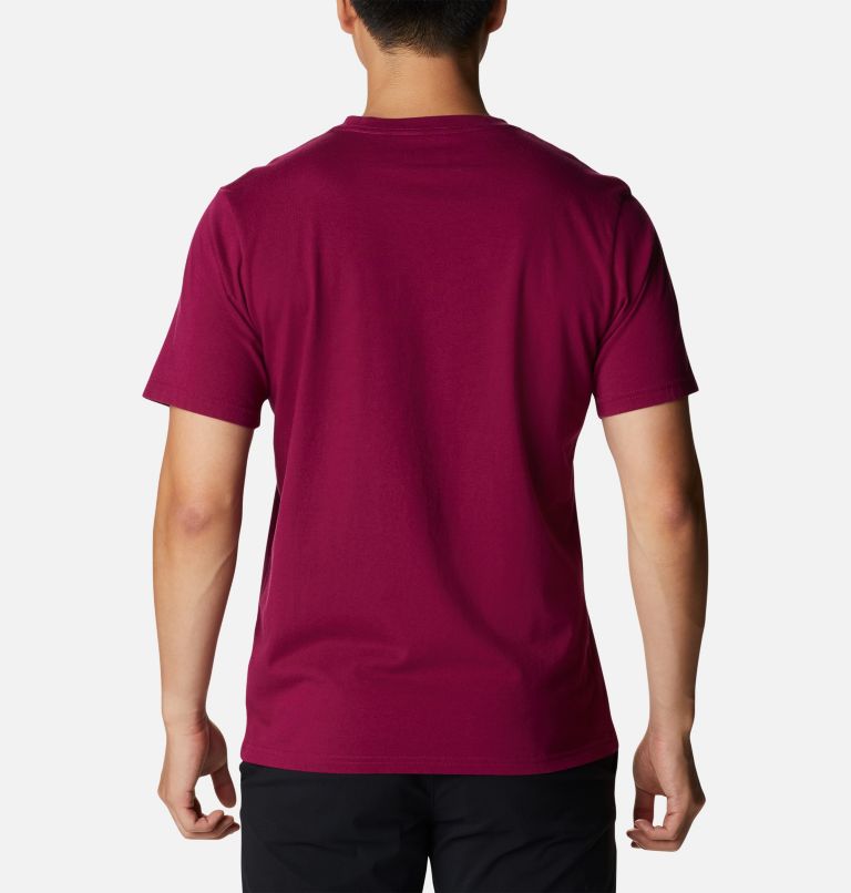 Men’s Lodge Graphic Casual Organic T-Shirt, Color: Red Onion, CSC Basic Logo