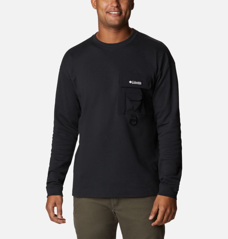 Men's Field Creek Double Knit Long Sleeve Shirt, Color: Black, image 1