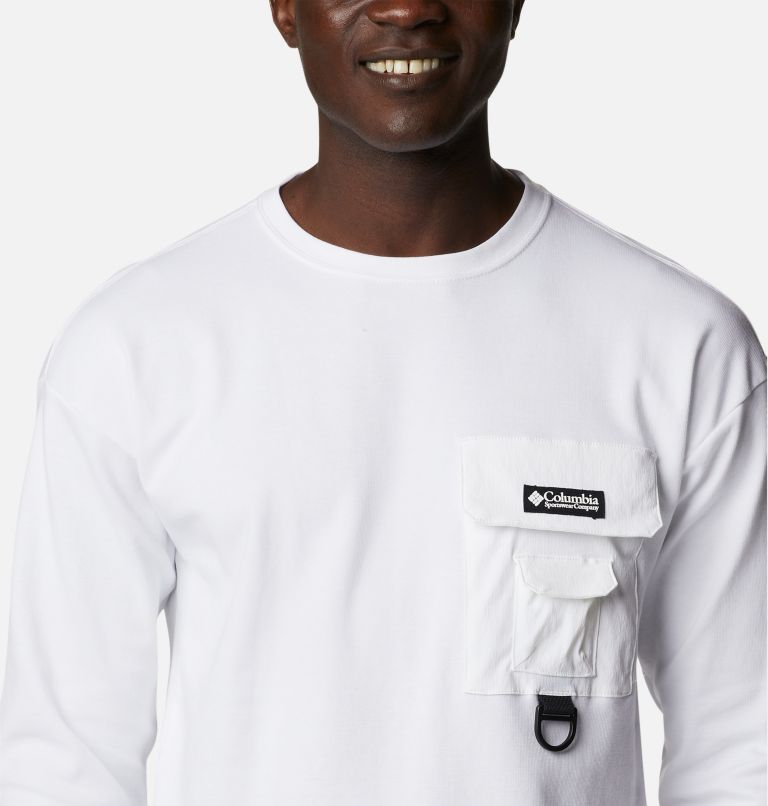 Chemise à manches longues en tricot double Field Creek Homme, Color: White