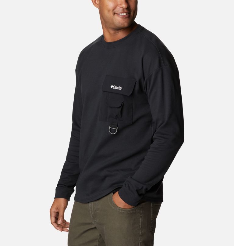 Thumbnail: Camiseta casual de manga larga Field Creek para hombre, Color: Black, image 5