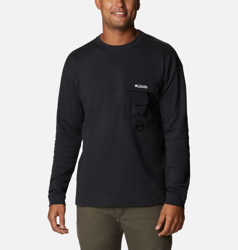 Camiseta casual de manga larga Field Creek para hombre, Color: Black, image 1