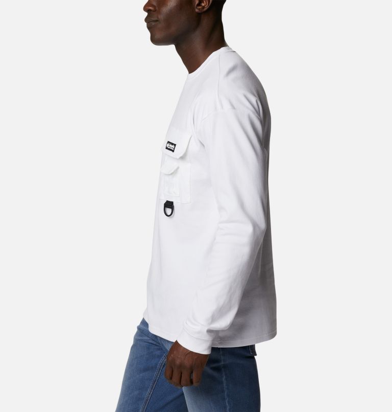 Thumbnail: Men’s Field Creek Casual Long Sleeve T-Shirt, Color: White, image 3