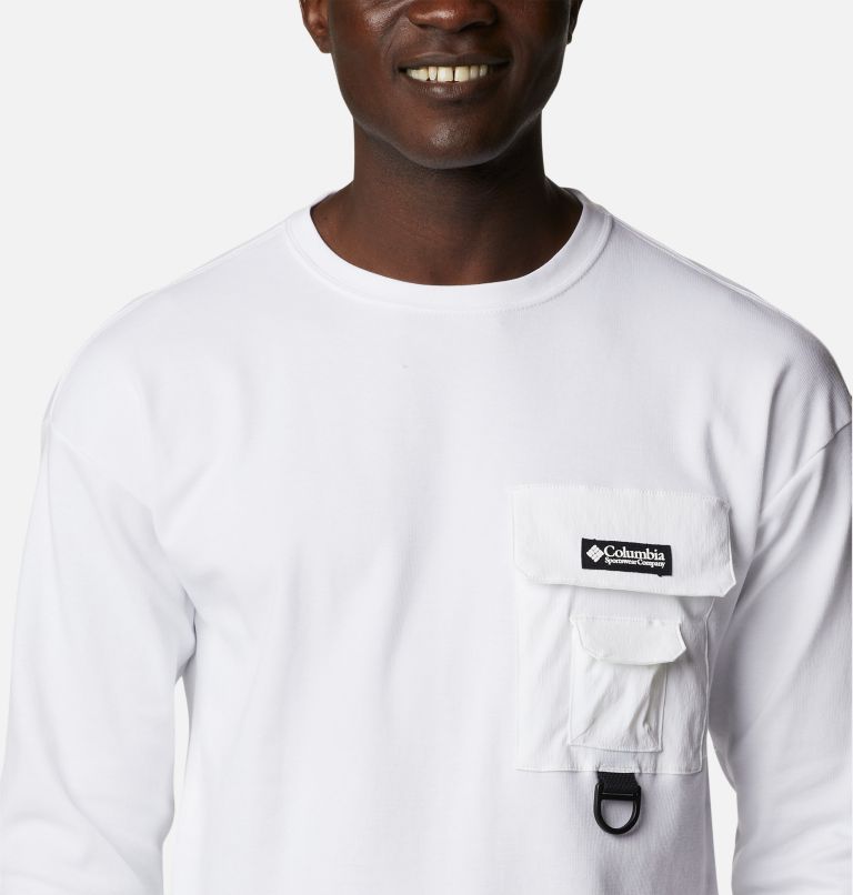 Thumbnail: Men’s Field Creek Casual Long Sleeve T-Shirt, Color: White, image 4