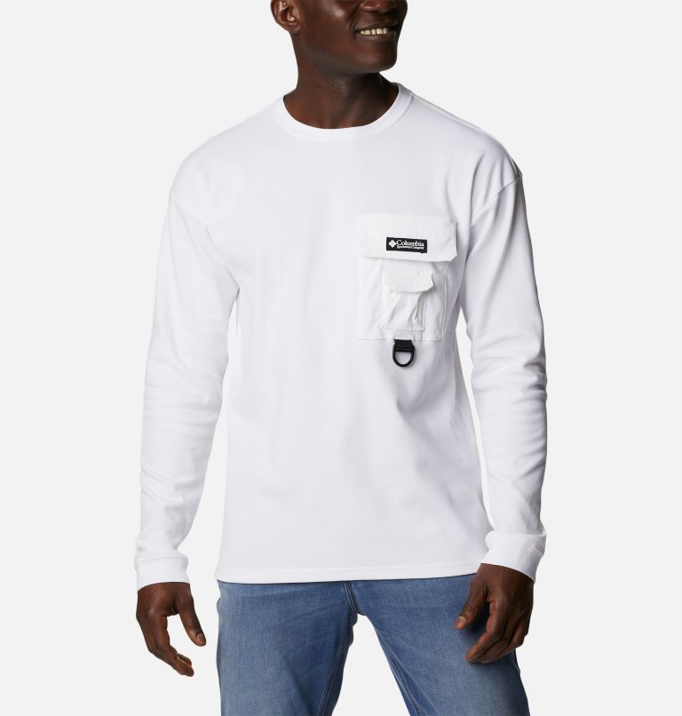 Thumbnail: T-shirt Casual Manches Longues Field Creek Homme, Color: White, image 1
