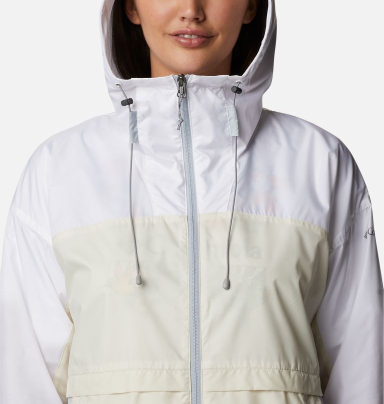Thumbnail: Women's Alpine Chill Windbreaker Jacket, Color: White, Chalk, Cirrus Grey, image 4