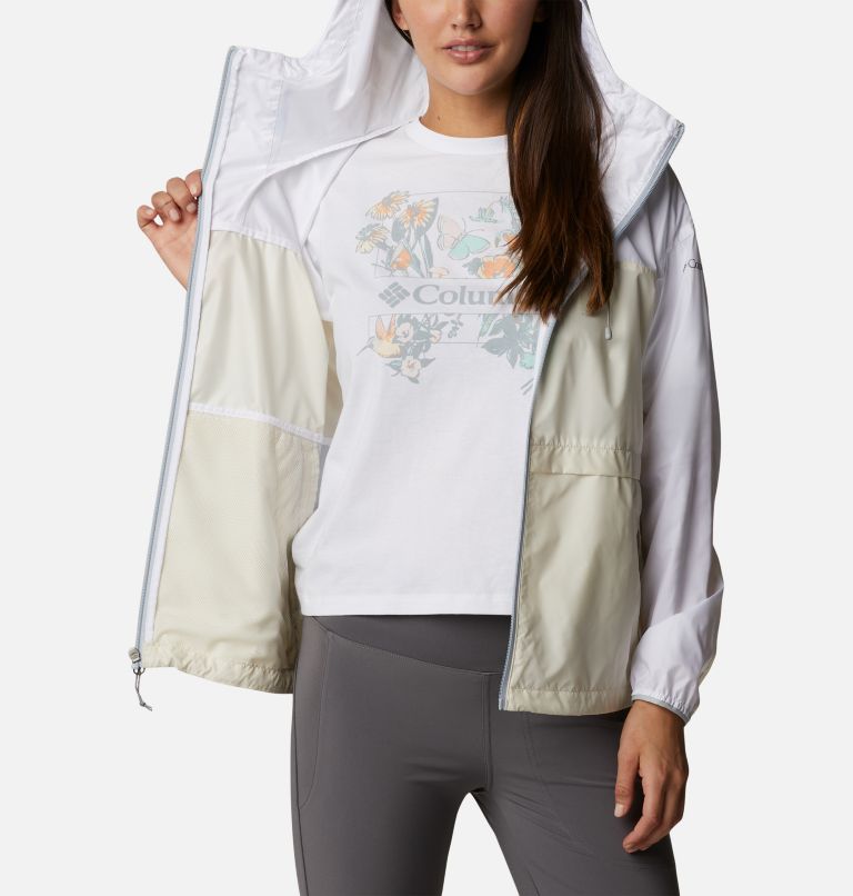 Thumbnail: Women's Alpine Chill Windbreaker Jacket, Color: White, Chalk, Cirrus Grey, image 5