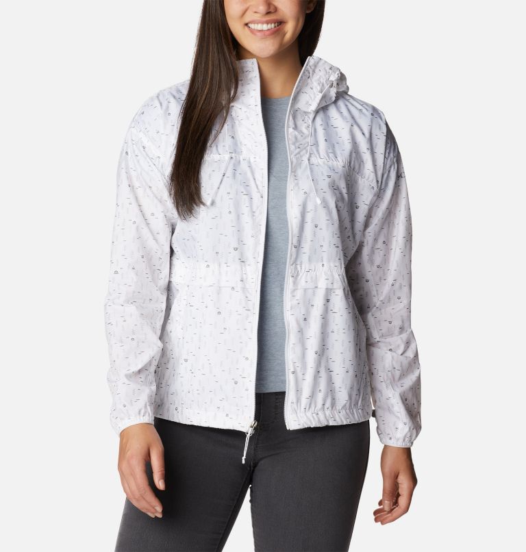 Women’s Alpine Chill Windbreaker, Color: White Campdot Print, image 7
