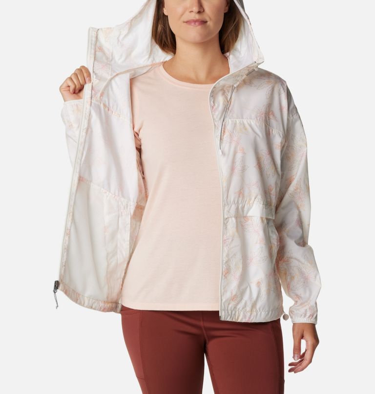 Women’s Alpine Chill Windbreaker, Color: Sea Salt Tigerlines, image 5