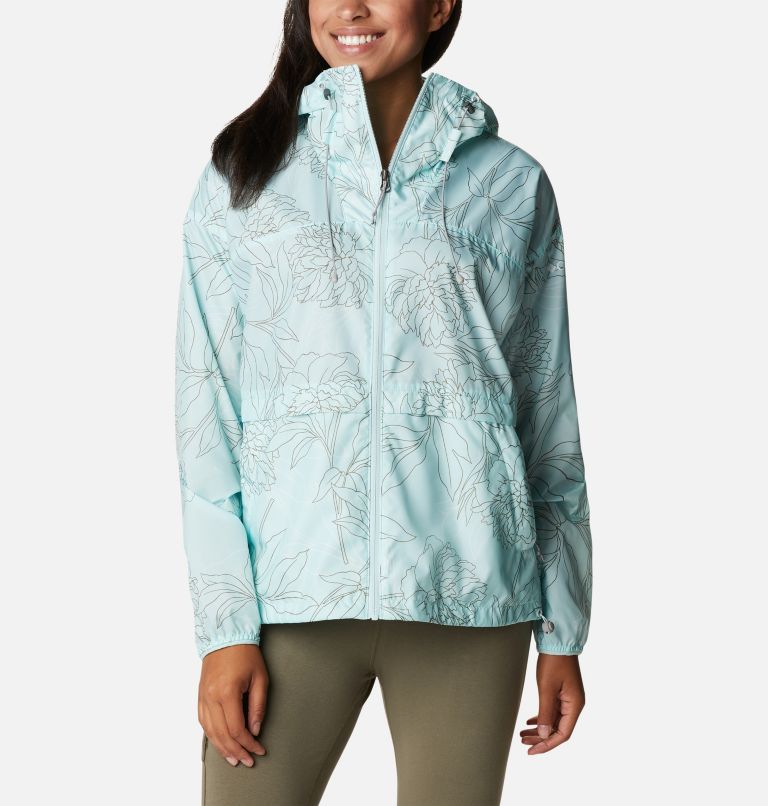 Thumbnail: Women's Alpine Chill Windbreaker Jacket, Color: Icy Morn Leafy Lines, image 1