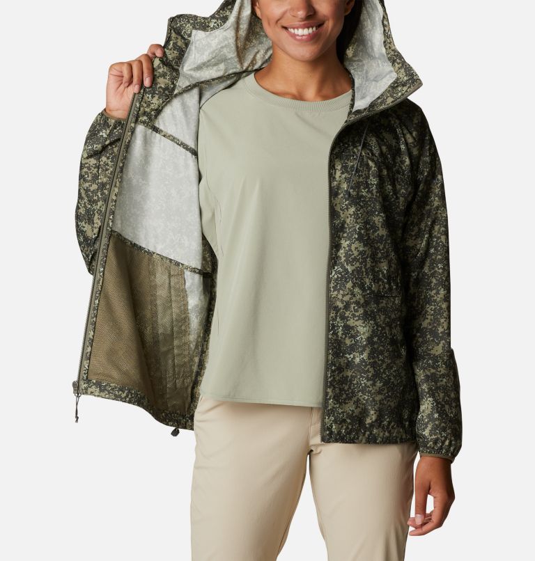 Women's Alpine Chill Windbreaker Jacket, Color: Safari Dotty Disguise Print