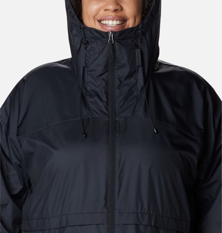 Thumbnail: Women's Alpine Chill Windbreaker Jacket - Plus Size, Color: Black, image 4