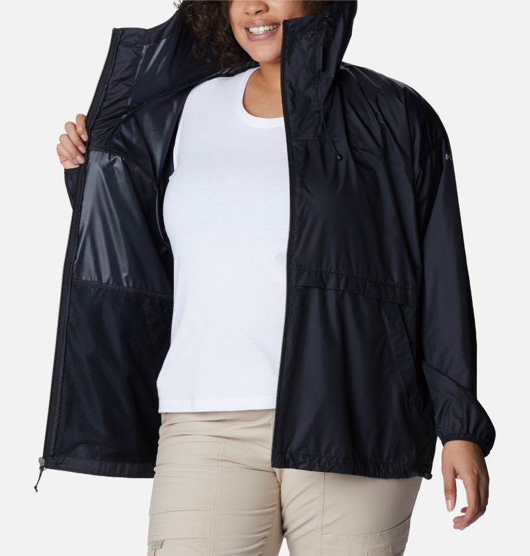 Women's Alpine Chill Windbreaker Jacket - Plus Size, Color: Black, image 5